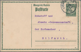 Bayern - Ganzsachen: 1914 Gezähnte Bedarfsgerecht Verwendete Ganzsachenpostkarte Mit 5 Pfennig Wappe - Autres & Non Classés