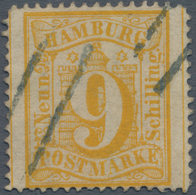 Hamburg - Marken Und Briefe: 1864, 9 Sch. Orangegelb, Farbfrisches Und Gut Gezähntes Exemplar, Klar - Hambourg