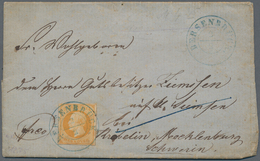 Hannover - Marken Und Briefe: 1859, 3 Gr Orangegelb EF Entwertet Mit Blauem K2 BERSEBRÜCK Auf Kompl. - Hannover