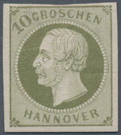 Hannover - Marken Und Briefe: 1861, 10 Groschen Grünlicholiv Ungebraucht Mit Vollem Originalgummi, V - Hannover