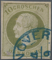 Hannover - Marken Und Briefe: 1861, 10 Groschen Dunkelgrünlicholiv Sauber Entwertet Mit K1 Hannover - Hannover