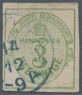 Hannover - Marken Und Briefe: 1863, 3 Pf / 3/10 Sgr. Grünoliv Entwertet Mit K2 Hannover, Die Marke I - Hanovre