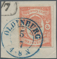 Oldenburg - Marken Und Briefe: 1861, 2 Gr. Rot, Farbfrisches Und Allseits Breitrandiges Exemplar, Au - Oldenbourg
