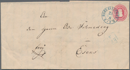 Oldenburg - Marken Und Briefe: 1862 1 Gr Karmin Auf 8 Briefen U. Einer Vorderseite, Beide Trennungsa - Oldenburg