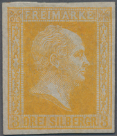 Preußen - Marken Und Briefe: 1857, Glatter Grund 3 Sgr Gelborange Auf SELTENEN DÜNNEN PAPIER, Ungebr - Other & Unclassified