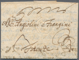 Sachsen - Vorphilatelie: 1729, Früher Kompletter Auslands-Faltbrief Von Leipzig Nach Florenz (Textil - Prefilatelia
