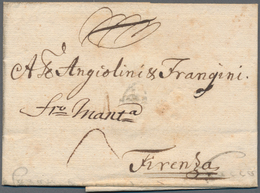 Sachsen - Vorphilatelie: 1732, Sehr Früher Auslands-Faltbrief Mit Vollem Text Von LEIPZIG Nach Flore - Prephilately