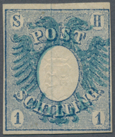 Schleswig-Holstein - Marken Und Briefe: 1850, Schilling Blau, Voll-/breitrandig, Farbfrisch Und Mit - Andere & Zonder Classificatie