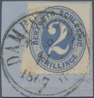 Schleswig-Holstein - Marken Und Briefe: 1867, 2 S Grauultramarin Auf Briefstück Mit Dänischem Schiff - Otros & Sin Clasificación