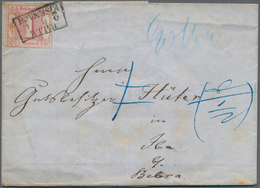 Thurn & Taxis - Marken Und Briefe: 1863, 1 Sgr Karminrot Entwertet Mit BAHNPOST-Stempel "HALLE-EISEN - Otros & Sin Clasificación