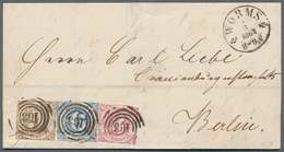 Thurn & Taxis - Marken Und Briefe: 1864, 3 Kr., 6 Kr. Und 9 Kr., Die Komplette Kreuzer-Ausgabe Als W - Autres & Non Classés