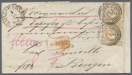Thurn & Taxis - Marken Und Briefe: 1862 (Markenausgabe), 9 Kr. Ockerbraun, Waagerechtes Paar, Farblo - Other & Unclassified
