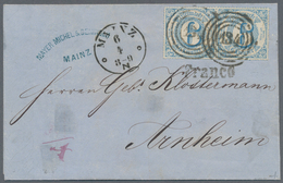 Thurn & Taxis - Marken Und Briefe: 1866, 12-Kreuzer Frankatur (Gesamttaxe), Bestehend Aus 6 Kr. Blau - Autres & Non Classés