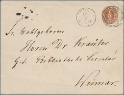 Thurn & Taxis - Ganzsachen: 1861 Umschlag 1/2 Sgr. Orange Auf Weiß, Format B (149:115) Von Jena (Vie - Sonstige & Ohne Zuordnung