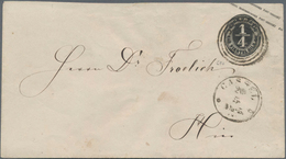 Thurn & Taxis - Ganzsachen: 1865 Umschlag 1/4 Sgr. Schwarz Auf Weiß, Format A (147:82mm) Porto- Und - Andere & Zonder Classificatie