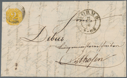 Thurn & Taxis - Ganzsachenausschnitte: 1862, 2 Kr. Gelb, Achteckig Geschnittener Ganzsachenausschnit - Sonstige & Ohne Zuordnung