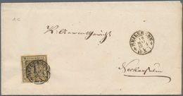 Württemberg - Marken Und Briefe: 1851, 1 Kr Schwarz Auf Altelfenbein, Type III, Allseits Voll- Bis B - Sonstige & Ohne Zuordnung