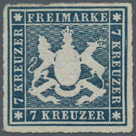 Württemberg - Marken Und Briefe: 1868, Wappen 7 Kr. In B-Farbe Schieferblau Mit Durchstich, Ungebrau - Altri & Non Classificati