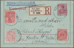 Württemberg - Marken Und Briefe: 1902, LETZTTAG: 10 Pfg. Rosa Zus. Mit 10 Pfg. Krone/Adler Und 10 Pf - Altri & Non Classificati