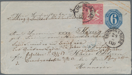 Württemberg - Ganzsachen: 1863/1867, 6 Kr Blau Ganzsachenumschlag (U 18) Mit Zfr. 3 Kr Karmin Von LU - Sonstige & Ohne Zuordnung