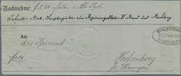 Württemberg - Postablagen: 1874 (ca.), "ROSENBERG/BÜHLERTHANN" Ovalstempel Auf Nachnahme-Paketadress - Sonstige & Ohne Zuordnung