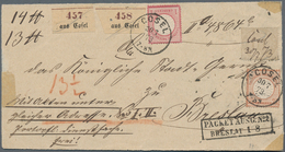Norddeutscher Bund - Marken Und Briefe: 1872, Innendienst 10 Gr. Mit Federzug Und Sowie Gr. Schild 1 - Sonstige & Ohne Zuordnung
