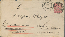 Norddeutscher Bund - Ganzsachen: 1868, 1 Gr Karmin Ganzsachenumschlag Von K2 ZIEGENRÜCK, 5/1, Per EI - Altri & Non Classificati