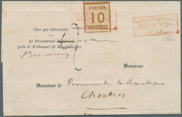 Elsass-Lothringen - Stempel: "K:PR:FELD-POST RELAIS No38 27/2", Ra3 In ROT, Klarer Zweifacher Luxusa - Sonstige & Ohne Zuordnung