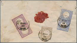 Deutsches Reich - Brustschild: 1872, Kleiner Schild Jeweils Ein Paar Der ¼ Gr. Violett Und 2 Gr Blau - Covers & Documents