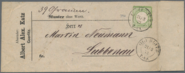 Deutsches Reich - Brustschild: 1872, Kleiner Schild 1/3 Gr. Grün Auf Vordruck-Versandtasche" Muster - Cartas & Documentos