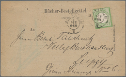 Deutsches Reich - Brustschild: 1872, Kleiner Schild 1/3 Gr. Hellgrün Als Einzelfrankatur Auf Vordruc - Cartas & Documentos