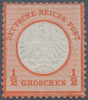 Deutsches Reich - Brustschild: 1872, Kleiner Schild ½ Gr Rötlichorange, Ungebraucht Mit Etwas Verlau - Briefe U. Dokumente