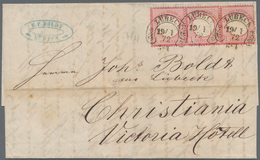 Deutsches Reich - Brustschild: 1872, Brief Mit Hufeisenstempel "LÜBECK 19/1 72" (Spalink 22-2) Frank - Storia Postale