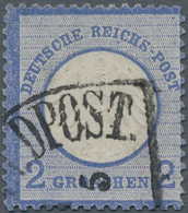 Deutsches Reich - Brustschild: 1872 Kleiner Schild 2 Groschen Blau Mit Bayerischem HK "K.BAYER. FELD - Storia Postale