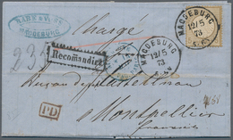 Deutsches Reich - Brustschild: 1872, Freimarke 5 Gr Graubraun Mit Kleinem Schild Auf R-Brief Nach Mo - Storia Postale