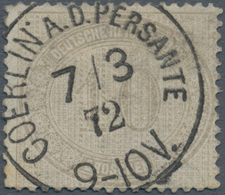 Deutsches Reich - Brustschild: 1872, Innendienstmarke 10 Gr. Gelbgrau Mit Einkreisstempel "COERLIN A - Storia Postale