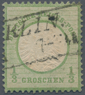 Deutsches Reich - Brustschild: 1872, Großer Schild 1/3 Gr. Grün Mit Hofpostamts-KURSIV-Ra2 "BERLIN . - Brieven En Documenten