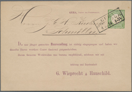 Deutsches Reich - Brustschild: 1872, Großer Schild 1/3 Gr. (dunkel)grün Auf Vordruck-Karte Mit Ra2 " - Storia Postale