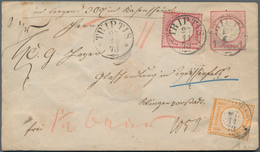 Deutsches Reich - Brustschild: 1872, Großer Schild GA-Umschlag 1 Gr. Mit ½ Gr. Und 1 Gr. Als Wertbri - Storia Postale