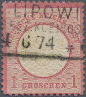 Deutsches Reich - Brustschild: 1872, Großer Schild 1 Gr. Rot Mit Bisher Unbekanntem Ra2 "LIPOWITZ Re - Brieven En Documenten