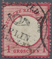 Deutsches Reich - Brustschild: 1872, Großer Schild 1 Gr. Rot Mit Sehr Seltenem Posthorn-Siegelstempe - Brieven En Documenten