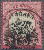 Deutsches Reich - Brustschild: 1872, Großer Schild 1 Gr Karmin Mit Seltenem REICHSADLER-HILFSPOSTAMT - Storia Postale