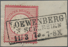Deutsches Reich - Brustschild: 1872, 1 Groschen Karminrosa Großer Schild Mit Seltenem PRÄGEFEHLER "s - Brieven En Documenten