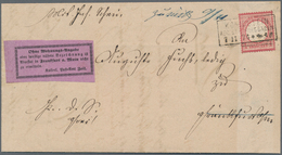 Deutsches Reich - Brustschild: 1872, Großer Schild 1 Gr. Karmin Doppelprägung Des Mittelstückes Auf - Storia Postale