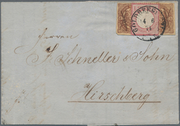 Deutsches Reich - Brustschild: 1872, Couvert Mit Großer Schild 1 Gr. Rot Mit Zweimal GAA ½ Gr. Braun - Storia Postale
