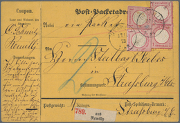 Deutsches Reich - Brustschild: 1872, Großer Schild 2x 1 Gr. + Zwei GAA 1 Gr. Je Mit/ohne Unterdruck - Brieven En Documenten