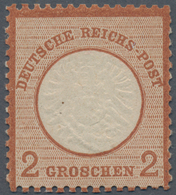Deutsches Reich - Brustschild: 1872, 2 Groschen Braun Großer Schild Als FARBPROBEDRUCK Für Die Herst - Brieven En Documenten