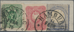 Deutsches Reich - Brustschild: 1872/75, Briefstück Mit Ausgaben-MiF Großer Schild 2 Gr. + 1875, 3 Pf - Storia Postale