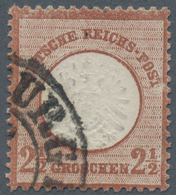 Deutsches Reich - Brustschild: 1872, 2 1/2 Groschen Großer Schild Mittelrotbraun Entwertet Mit Hufei - Brieven En Documenten