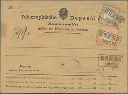 Deutsches Reich - Brustschild: 1872 Großer Schild 5 Gr. Und ½ Gr Auf TELEGRAPHISCHER DEPESCHE Mit Ra - Storia Postale